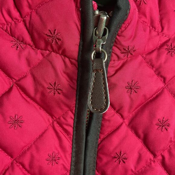 Eddie Bauer Womens Premium Goose Down Vest Full Zip Petite Medium Red - Picture 5 of 16